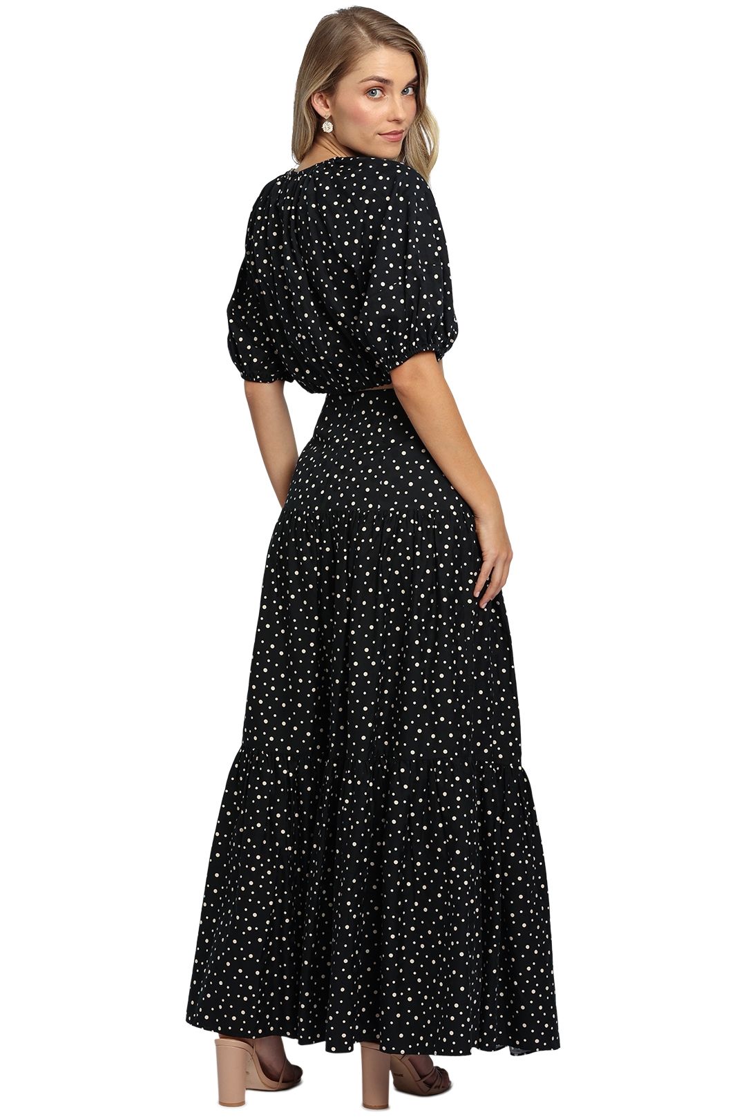 Poppy Top and Skirt Set - Black Cream Polka photo 3