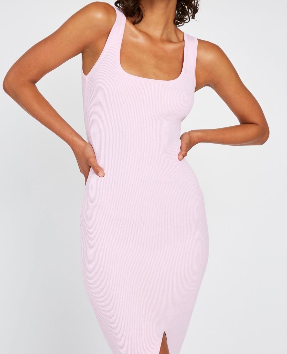 BY JOHNNY. - Alice Split Knit Dress - Light Pink photo 4