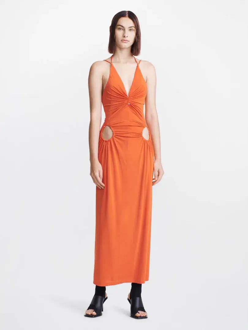 Dion Lee Rivet Cut Out Dress Flame Size 4 photo 2