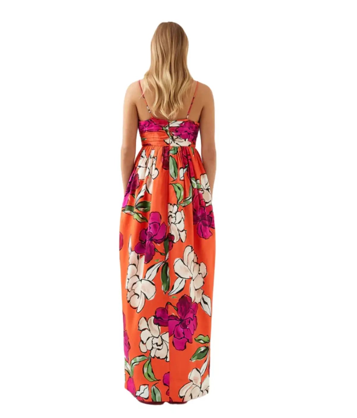 Aje Monument Tulip Maxi Dress Vivid Camellia Size 6 photo 2