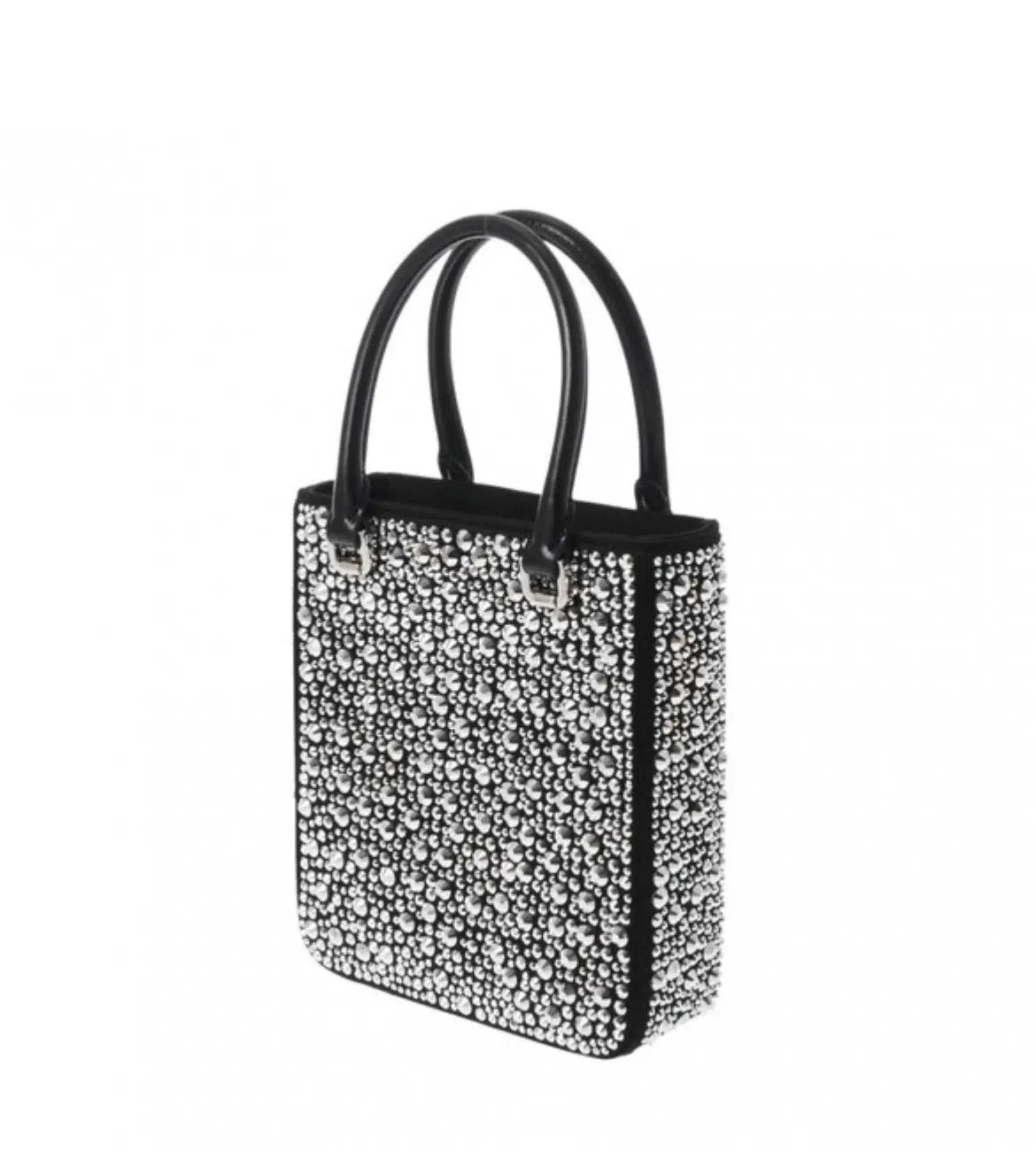 Prada Crystal Mini Tote Bag Black photo 2