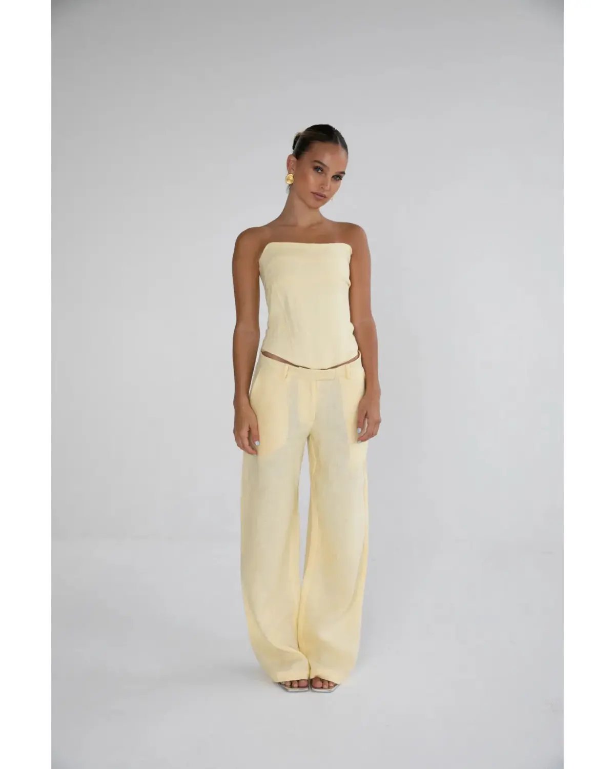 HNTR The Label Luiza Corset & Ipanema Pant Lemon Size XS / AU 8 photo 3
