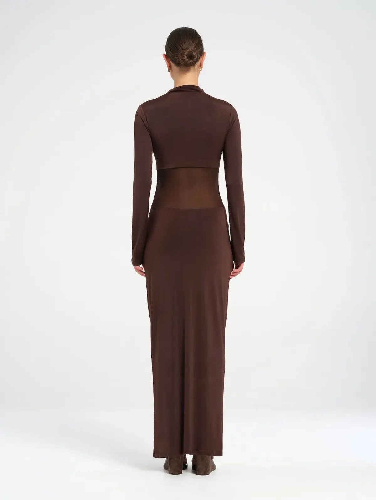 BENNI Dora Maxi Dress in Chocolate Brown Size S / AU 8 photo 3