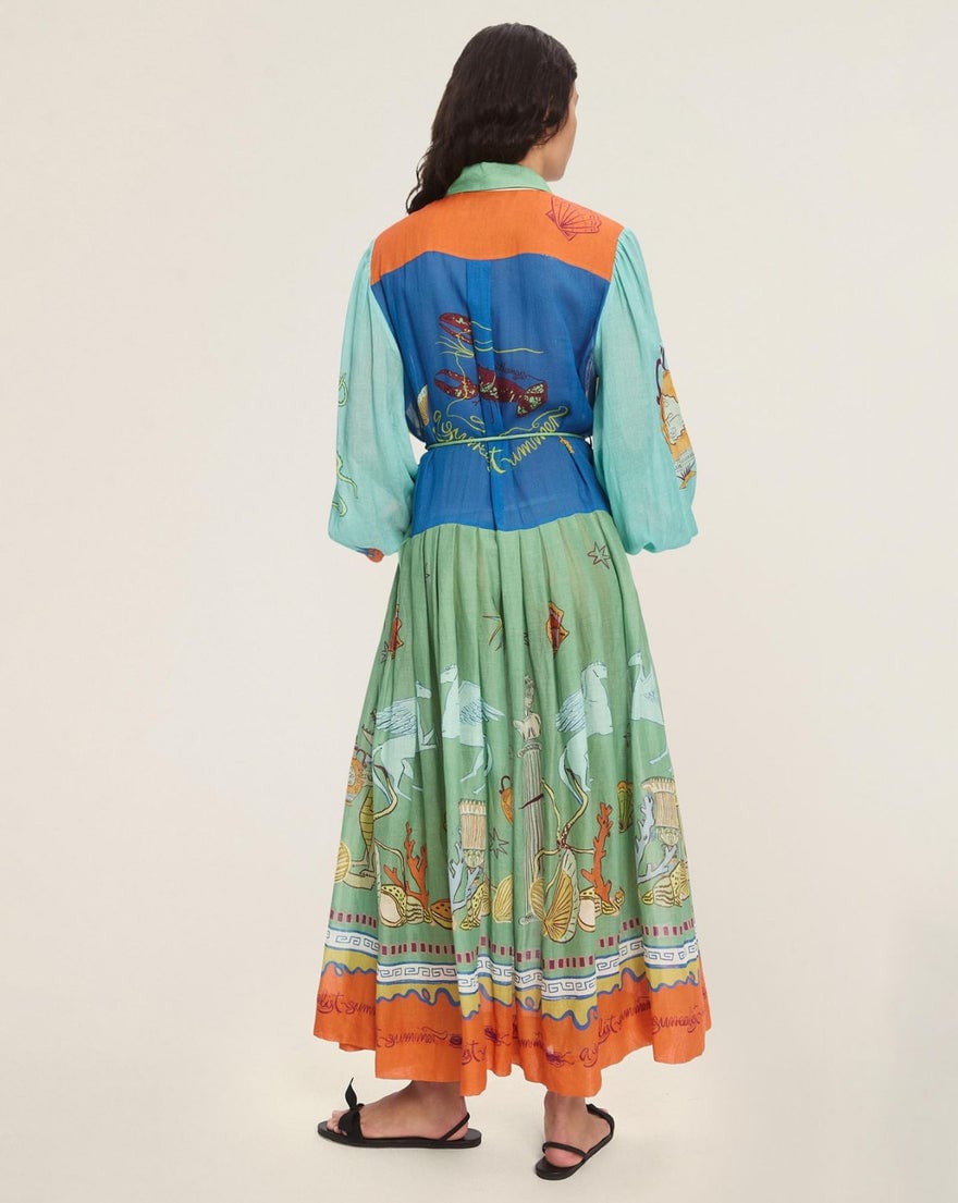Alemais Surrealist Summer Ramie Shirtdress photo 4