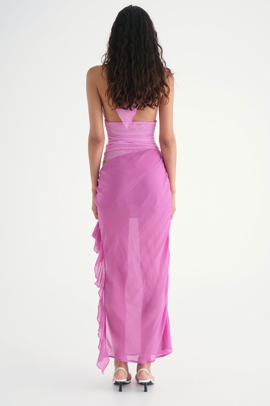 Benni Penelope Halter Maxi Dress - Pink photo 4
