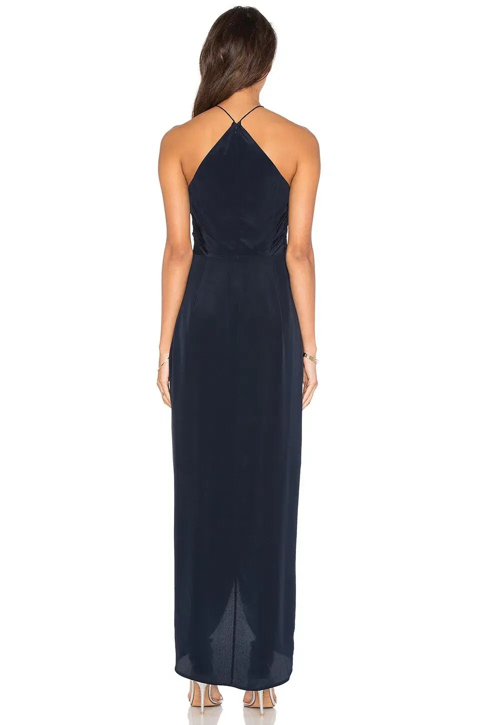 Zimmermann Silk Tuck Long Dress Navy Size 0 / Au 8 photo 2