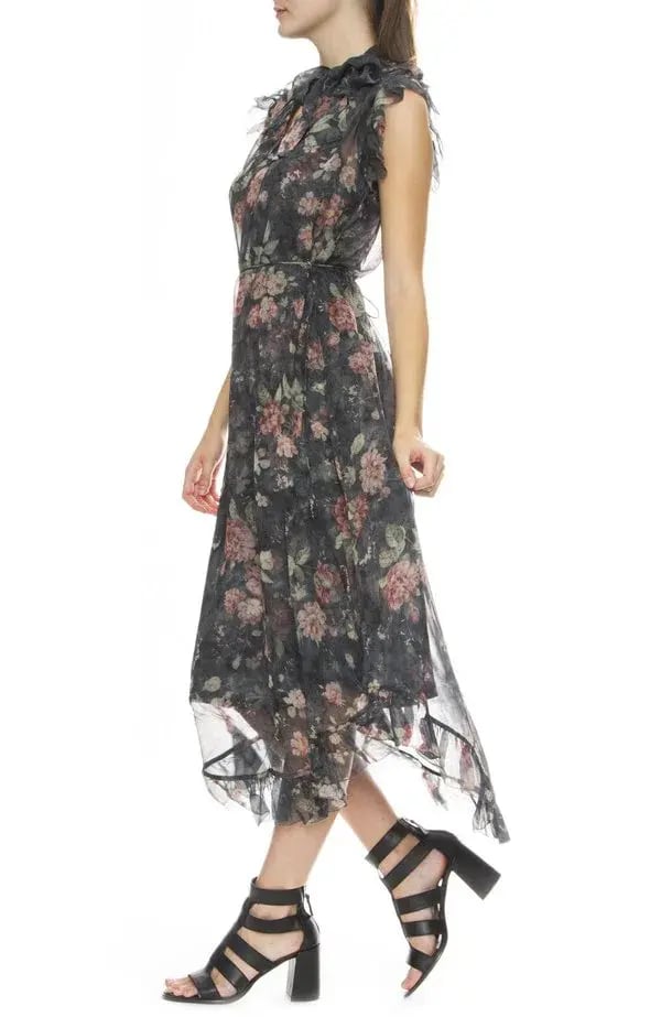 Zimmermann Unbridled Frill Dress Floral Size 0/Au 8 photo 2