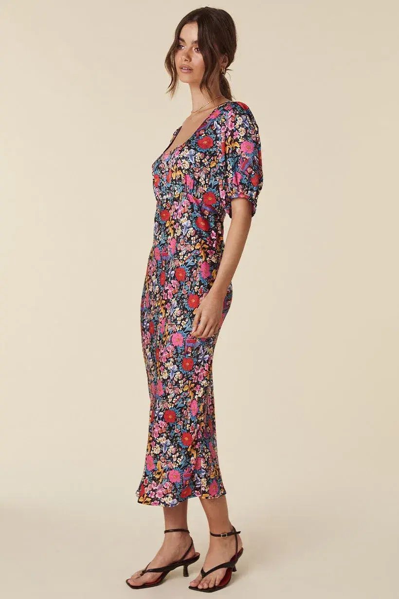 Spell & the Gypsy Last Drinks Bias Midi Dress in Evening Floral Size S / AU 8 photo 3