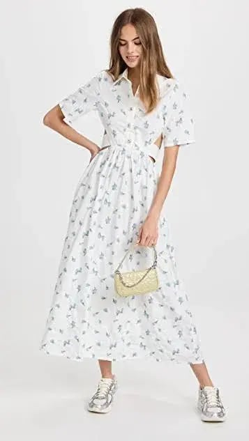 Sister Jane Dream Lapis Shell Shirt Dress Brilliant White Size M+ / Au 12 photo 5