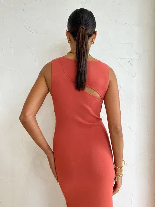 Sir The Label Nadja Cut Out Maxi Dress in Coral Size 1/ AU 8 photo 3