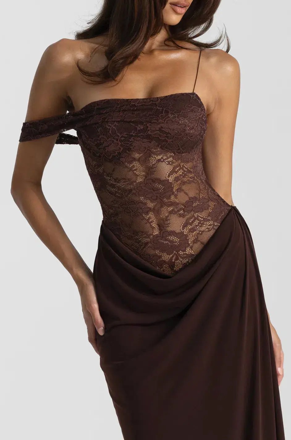 Natalie Rolt Sloane Maxi Dress Espresso Size AU 8 photo 2