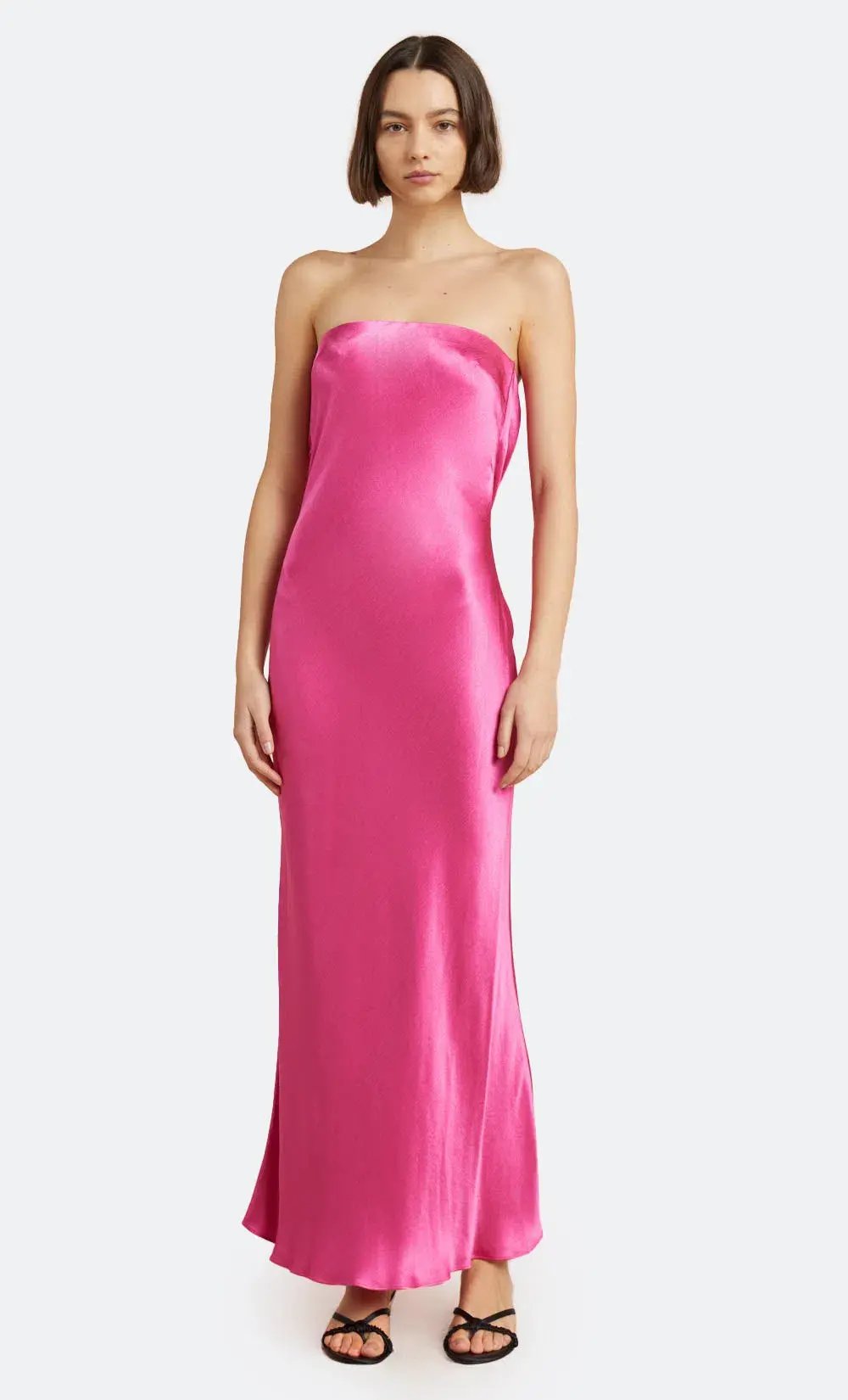 Bec & Bridge Moon Dance Strapless Dress Deep Pink Size 10 photo 4