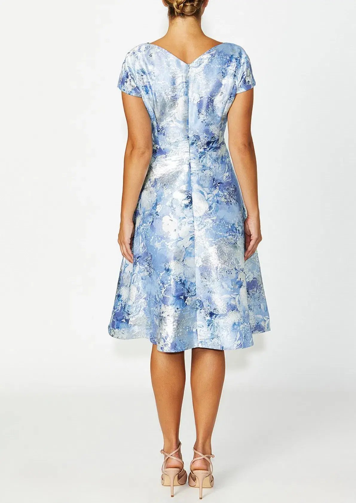 Anthea Crawford Emersyn Floral Midi Dress Powder Blue Size AU 16 photo 4