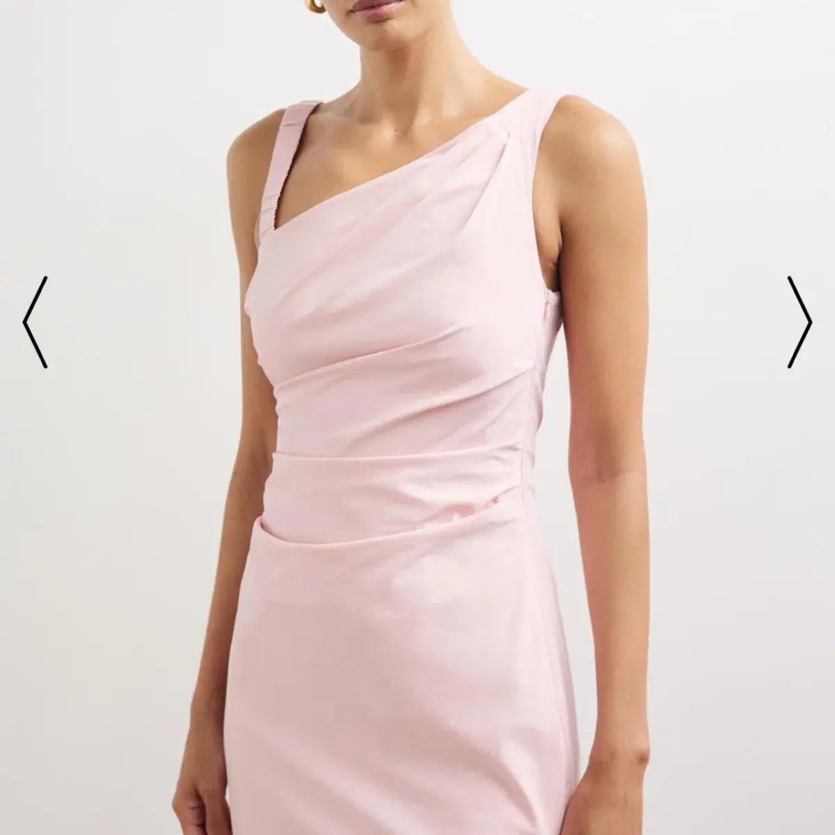 Lover Kilian Asymmetric Tuck Midi Dress in Baby Pink Size 10 photo 3