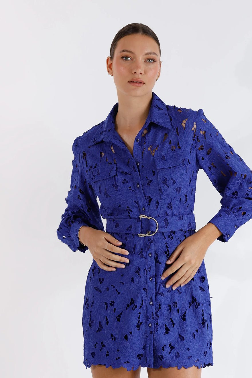 Pasduchas Skyline Shirt Dress - Cobalt photo 3