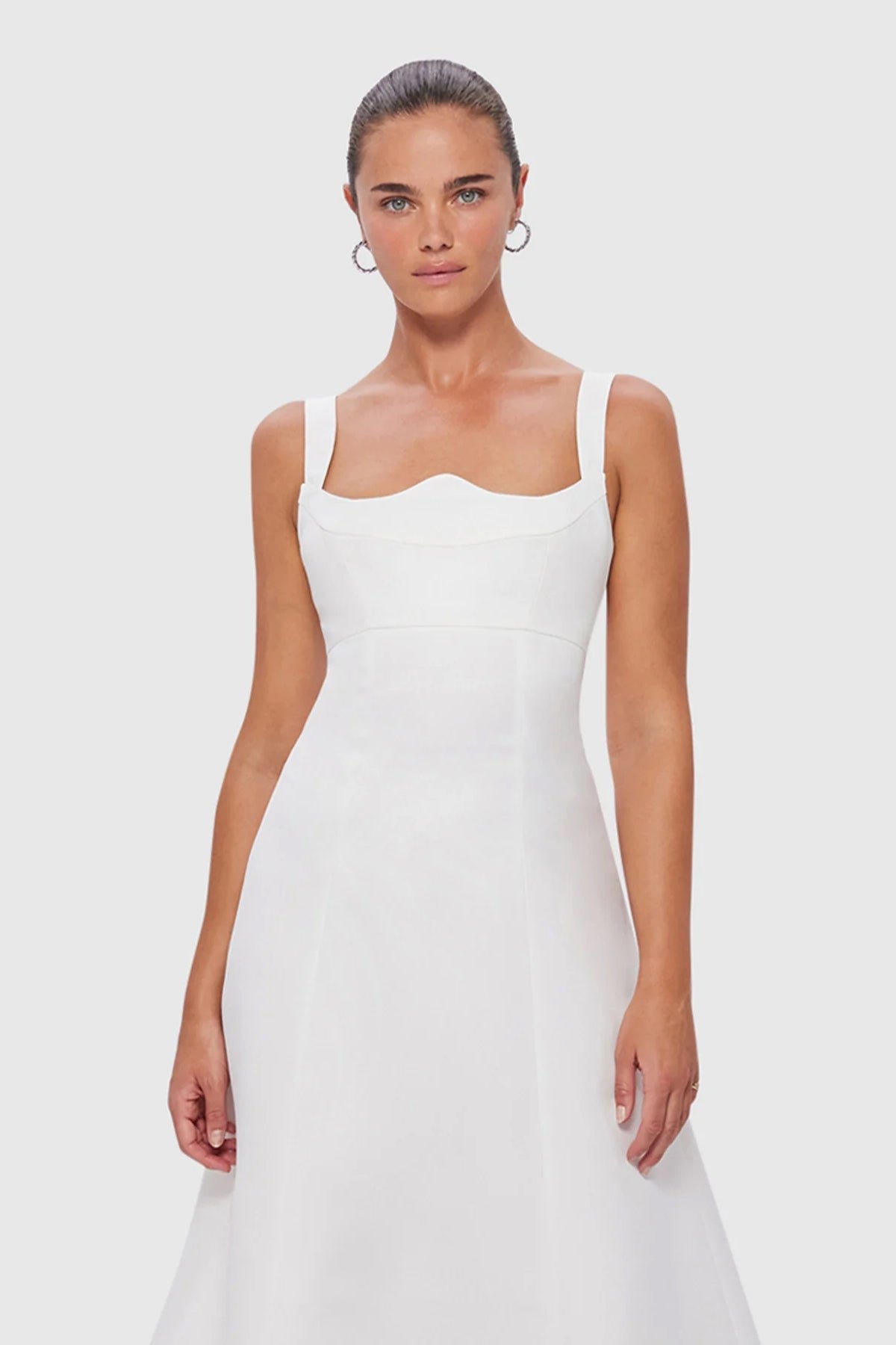 LEO LIN ODETTE MIDI DRESS - SNOW photo 2
