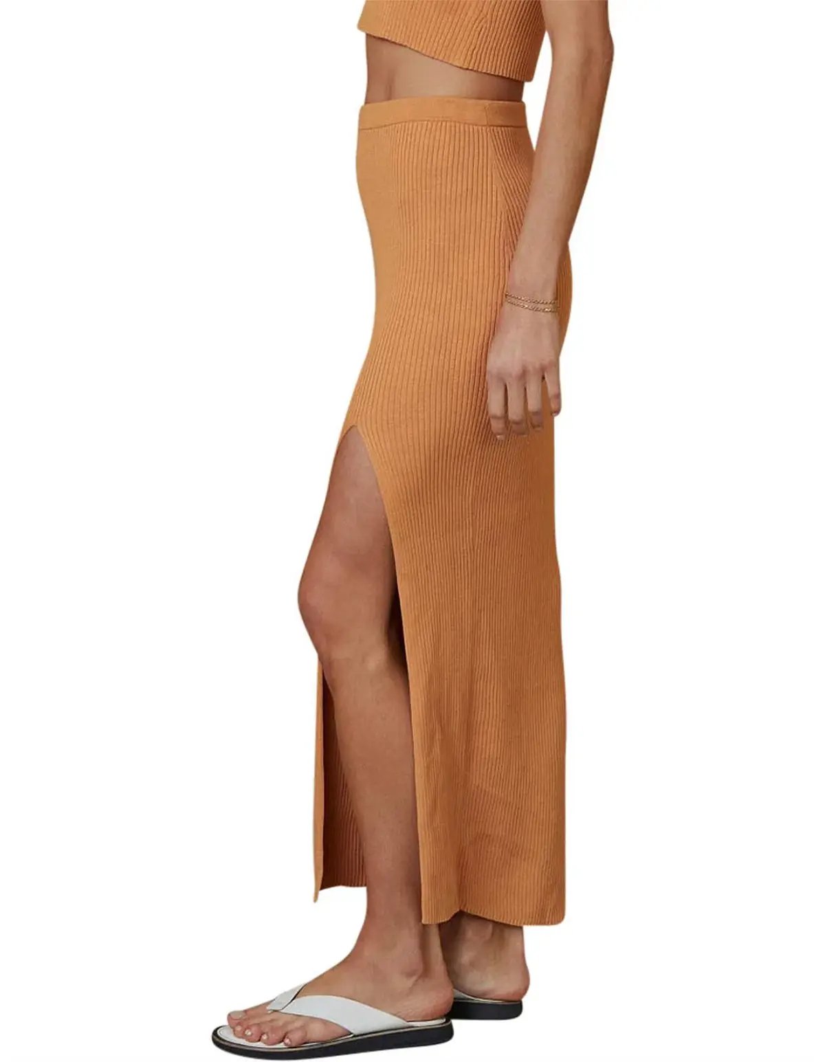 Bec & Bridge Margot Knit Midi Skirt Nutmeg Size 12 photo 4