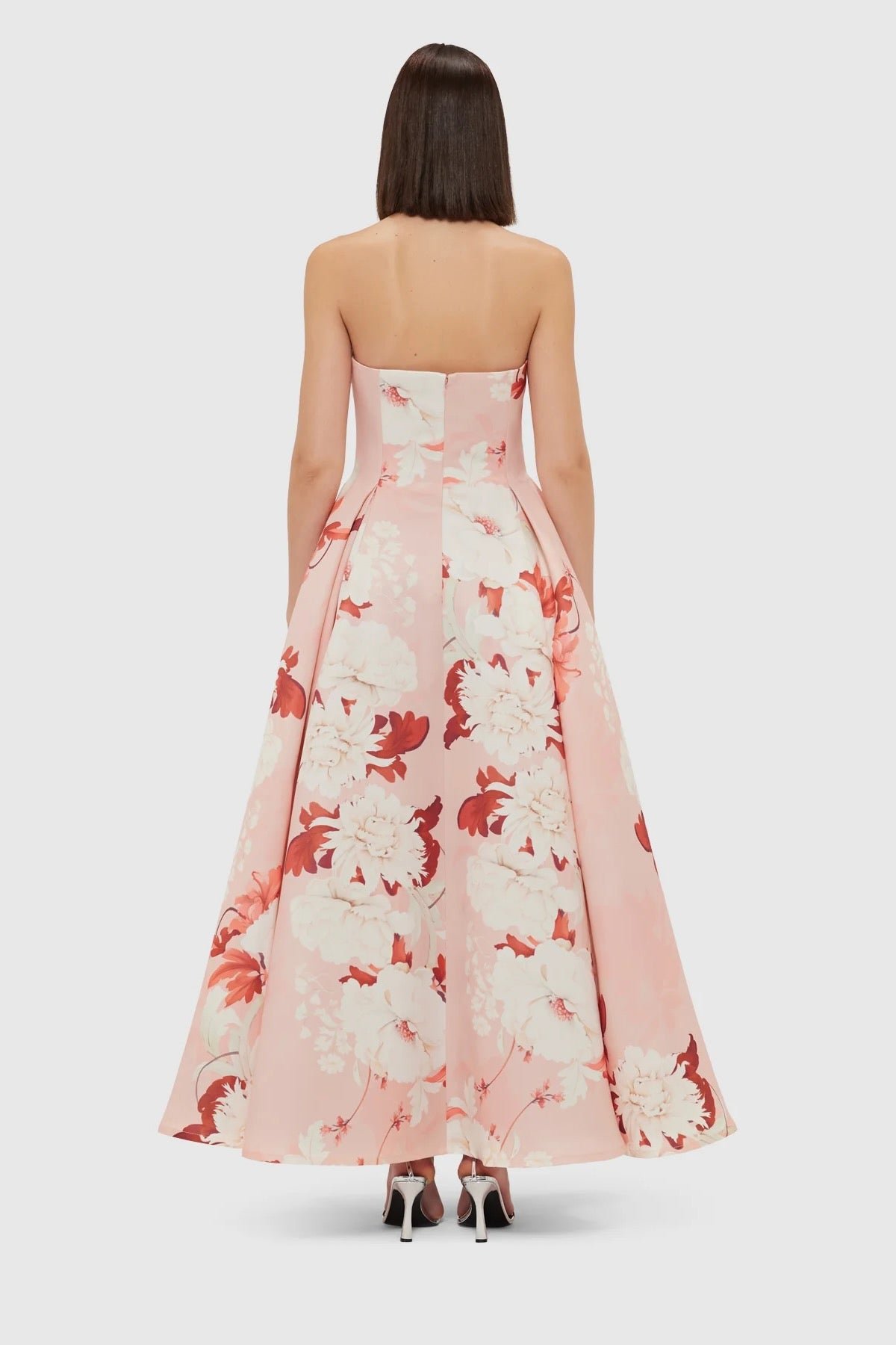 LEO LIN NORA BUSTIER MAXI DRESS - PEONY PRINT photo 6