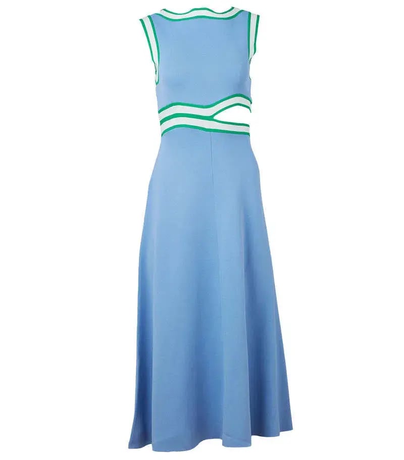 Rachel Gilbert Elias Midi Dress Blue Size M / Aus 10 photo 3