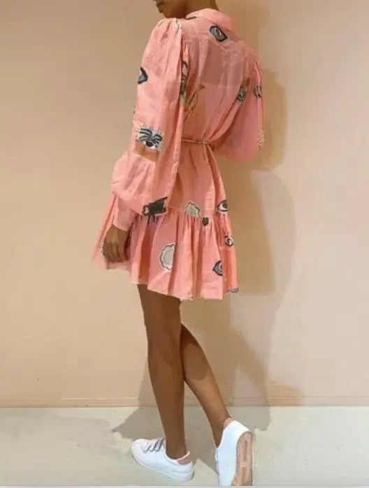 Alemais Cleo Smock Mini Dress Pink Size 12 photo 2