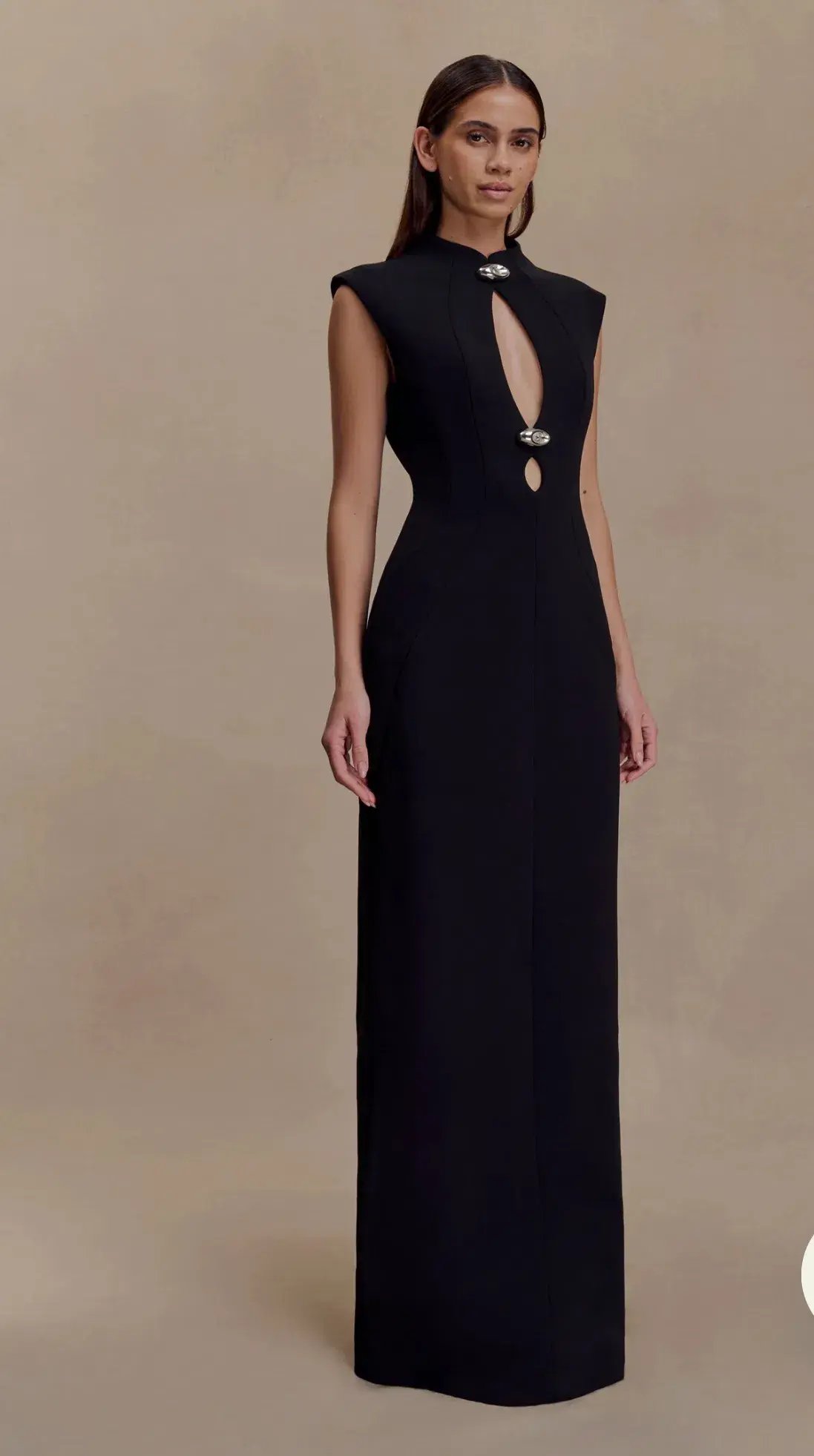 Cut Out Maxi Dress - Black photo 2