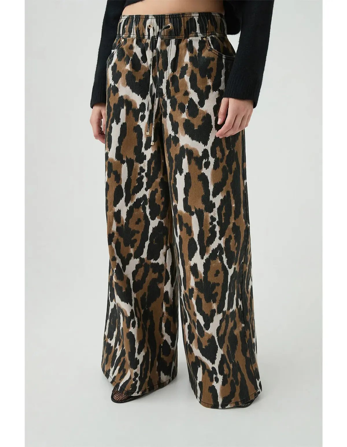 Aje Sienna Denim Jeans Animal Print photo 2