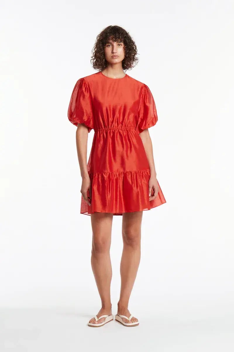 Sir the Label Lucelia Puff Sleeve Mini Dress Red Size 2 / Au 10 photo 4