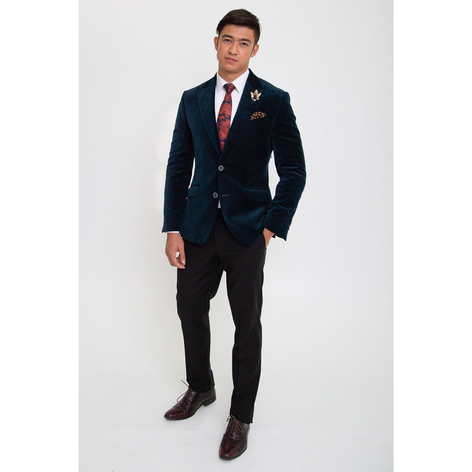 Dom Bagnato Dark Green Velvet Dinner Jacket photo 4