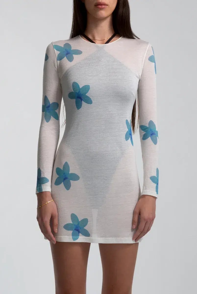 Tank Air Plumeria Mini Dress Print Size 6 photo 4