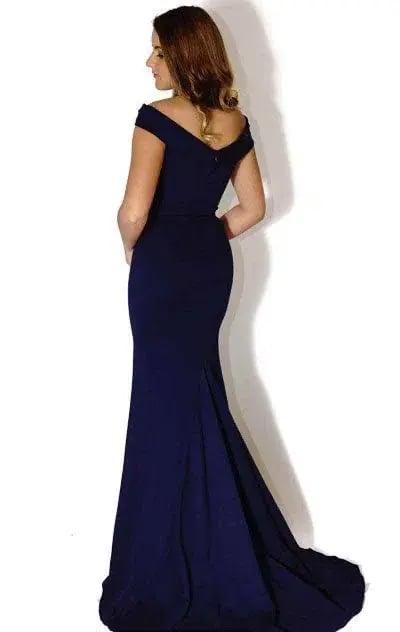 Sherri Hill Maxi Dress Navy Size 8 photo 2