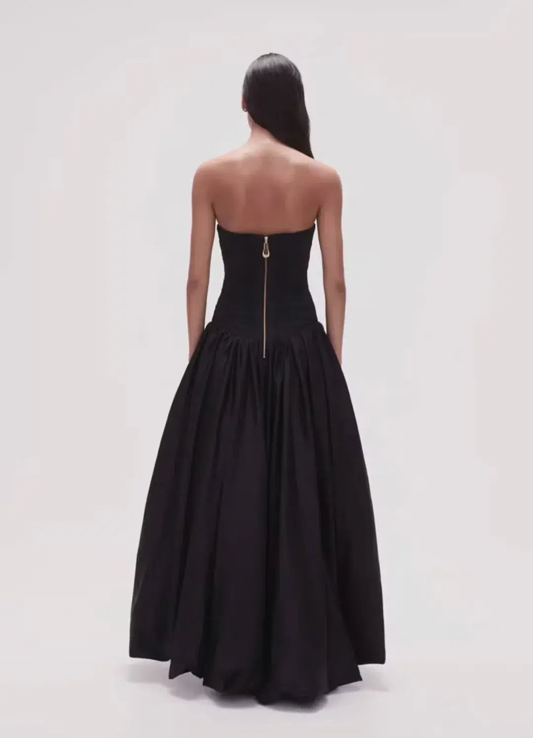 Aje Violette Bubble Hem Maxi Dress Black Size 8 photo 3