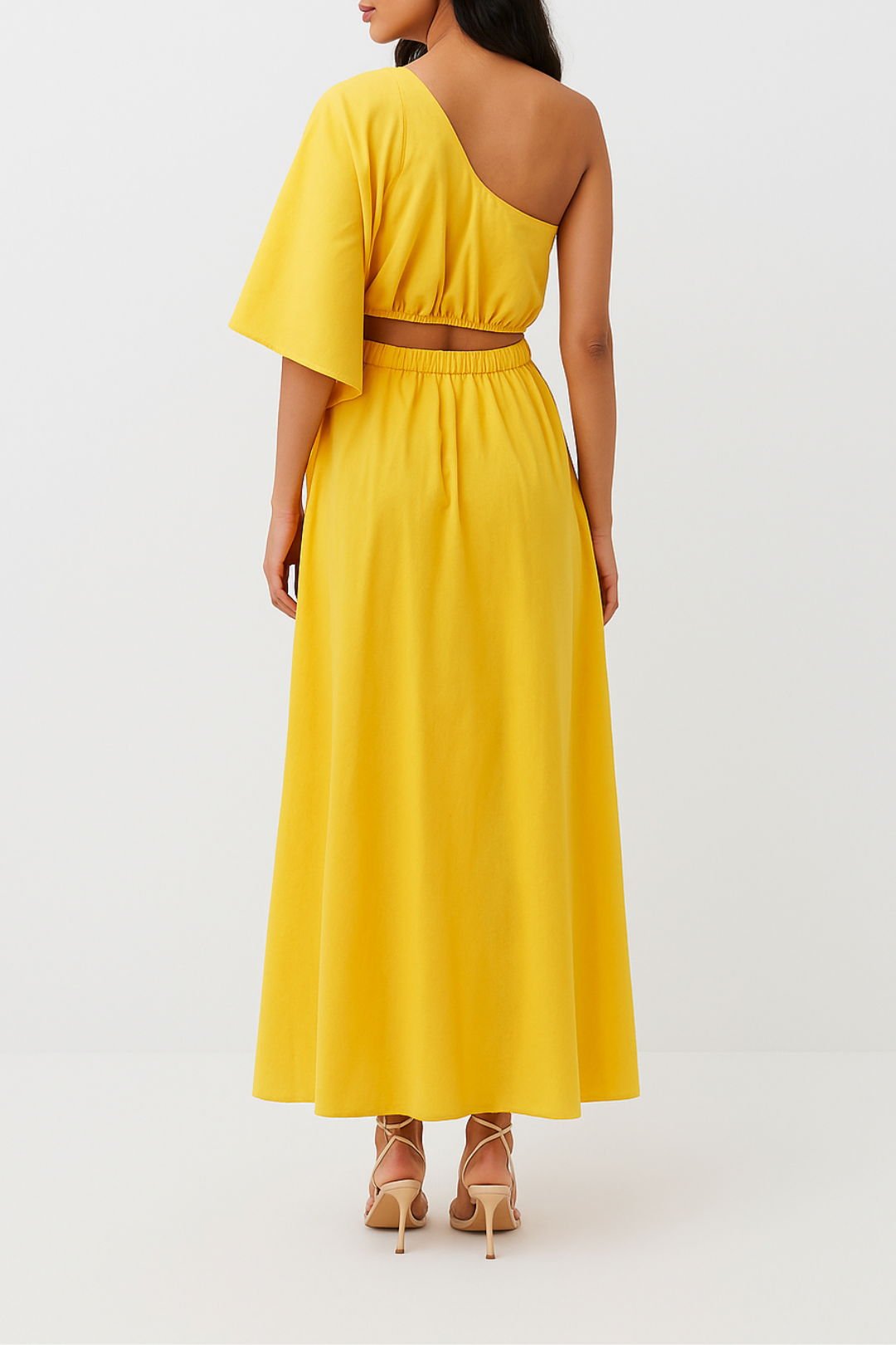 Wally Cotton Poplin Maxi Dress in Yellow photo 2