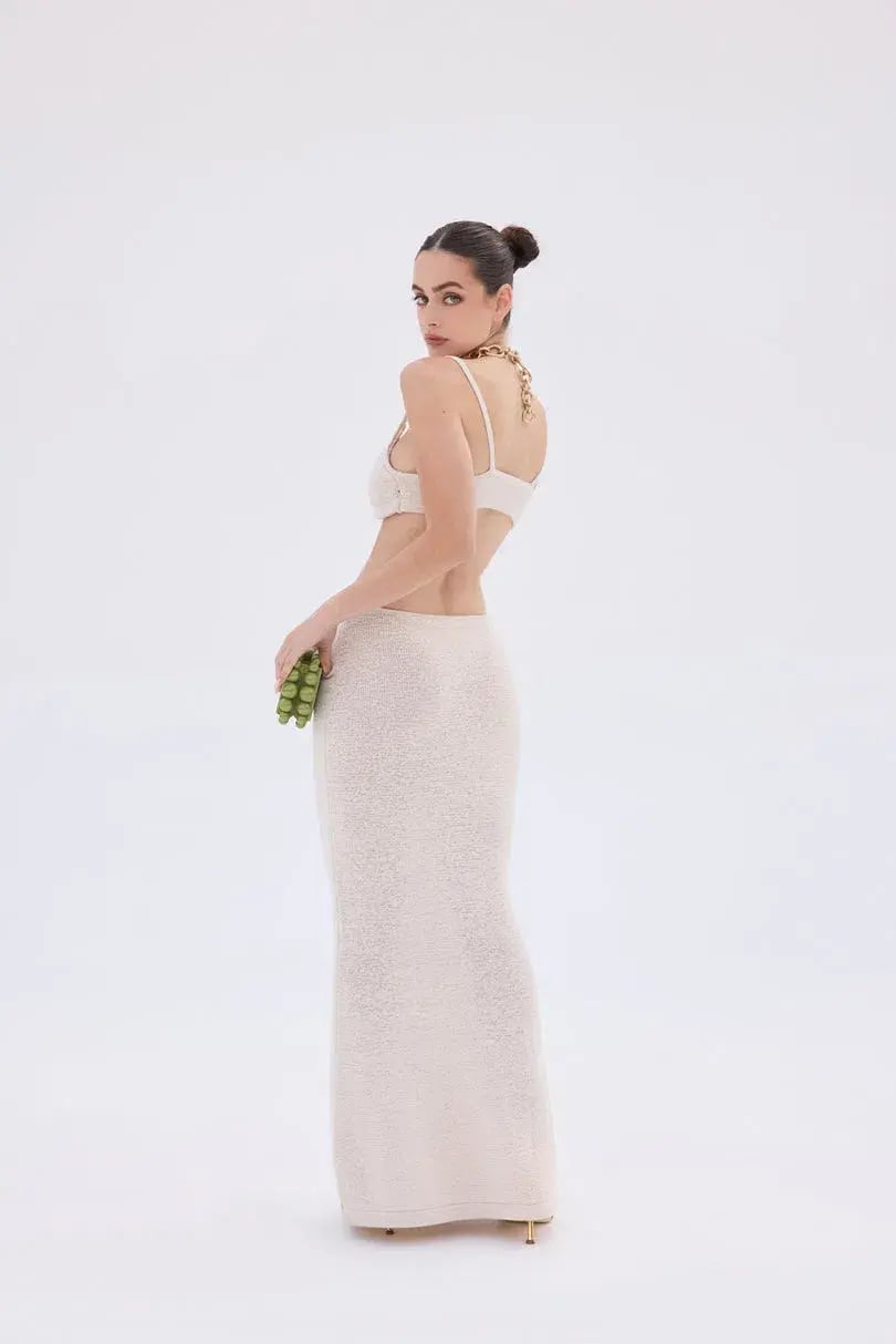 Cult Gaia Serita Dress Off White Size AU 8 photo 2