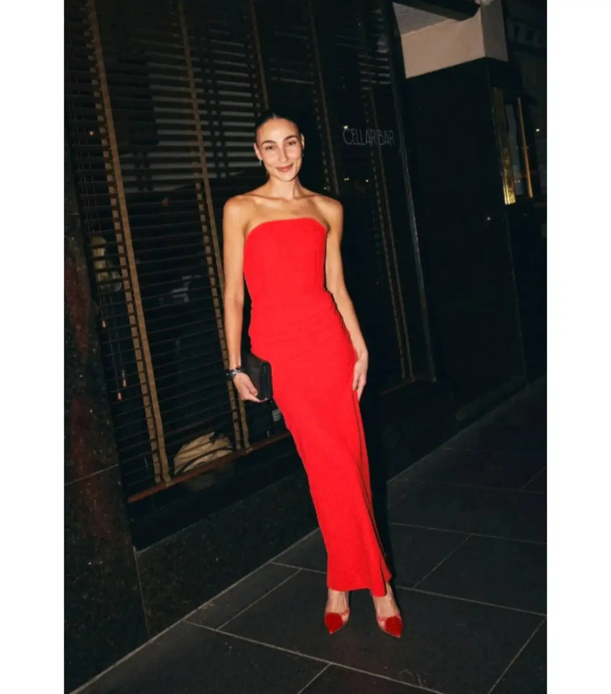 Effie Kats Astor Midi Dress in Cherry Red Size AU 6 photo 4