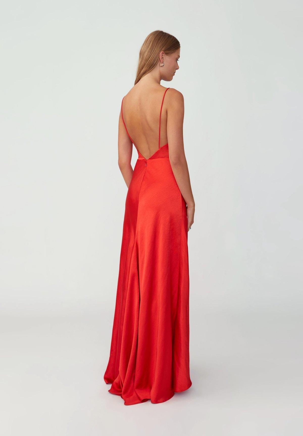 Fame & Partners Red Strappy Draped Gown  Size 10 photo 3