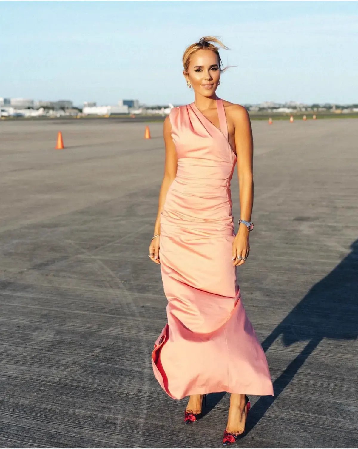 Sir The Label Giacomo Gathered Gown Pink Size AU 8 photo 5