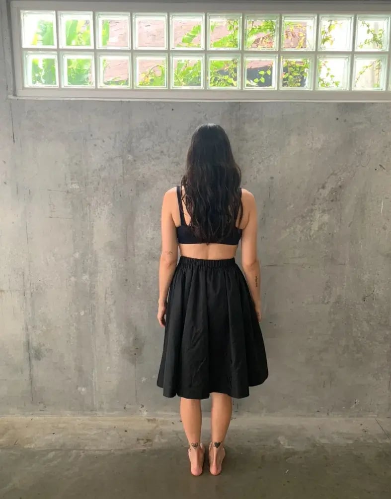 Prada Cocktail Evening Midi Skirt Black Size 10 photo 3