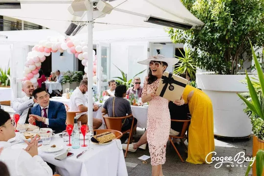 Melbourne Cup Day Best Dress - Thurley Utopia Lace Midi Dress in Seashell Pink with choice of 1 fascinator photo 7