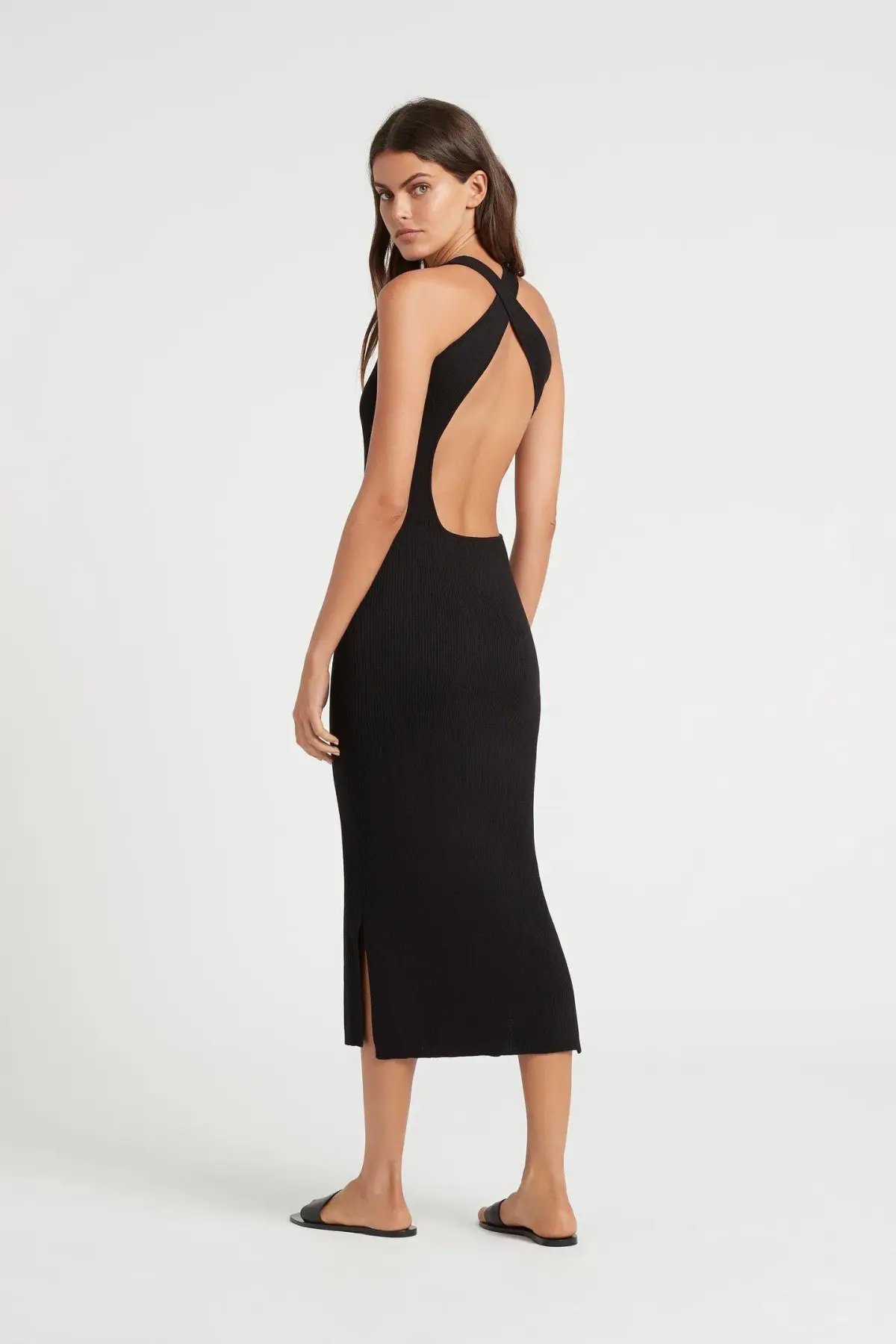Sir the Label Marcelle Open Back Dress Black Size 1 photo 2