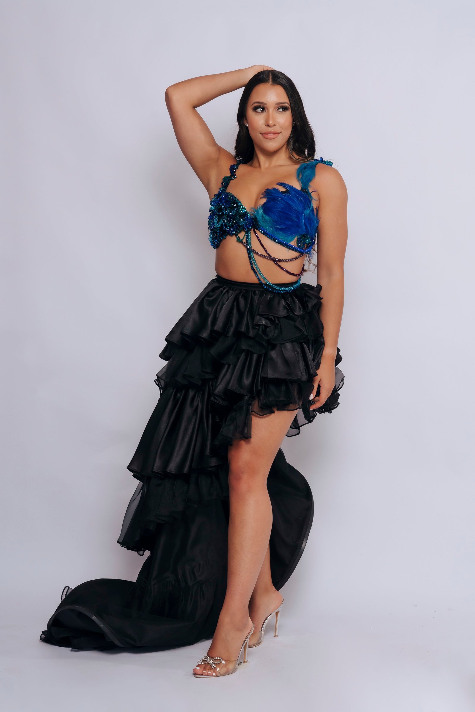 RUFFLE SKIRT BY VEE LOVE BLACK photo 3