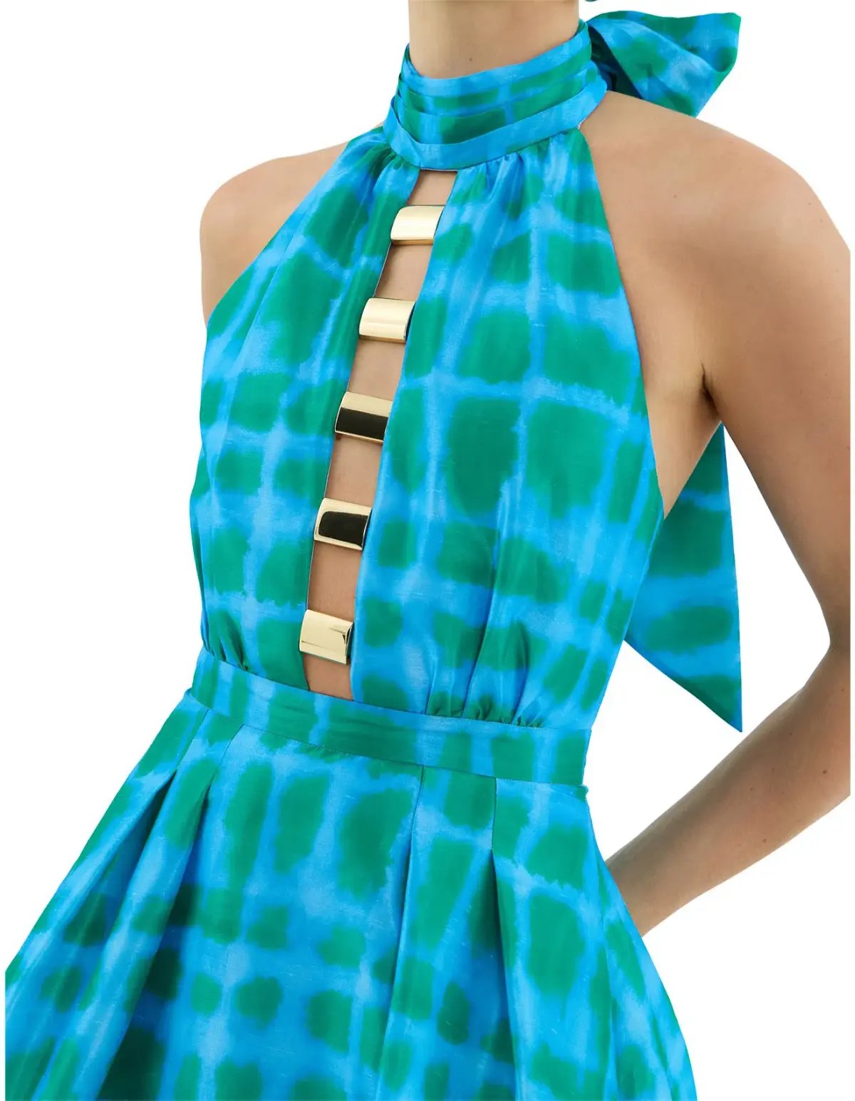 Rebecca Vallance Serafina Halter Dress Print Size AU 12 photo 4
