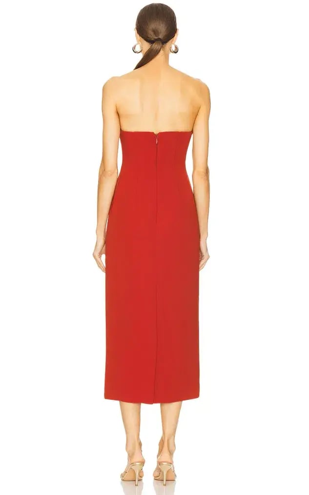 Acler Whitnell Midi Dress Burgundy Size 14 photo 3