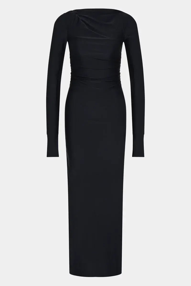 Sir The Label Elm Long Sleeve Midi Dress Black Size 10/M photo 6