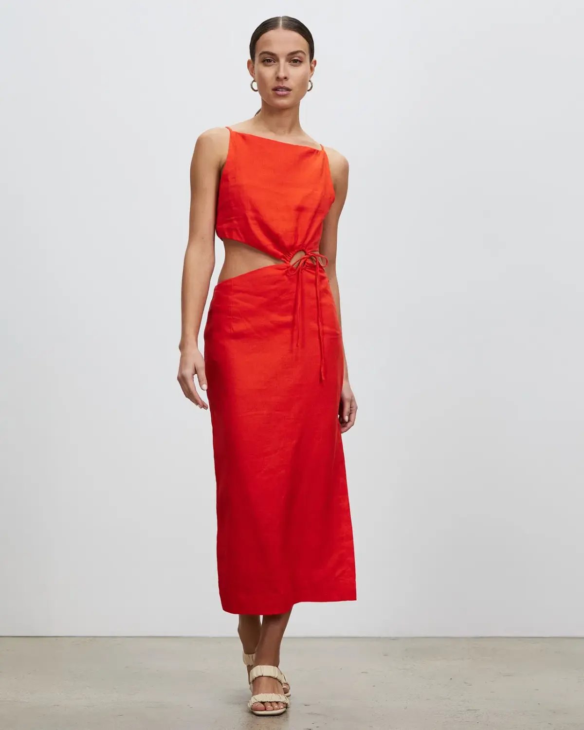 Lover Talia Midi Dress Red Size 12 photo 4