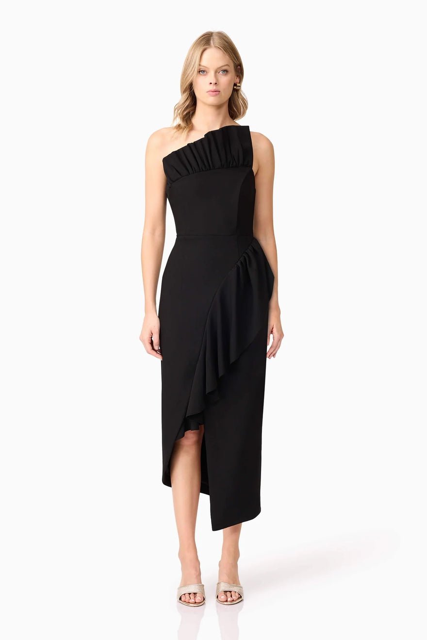 Elliatt Ava Midi Dress - Black photo 4