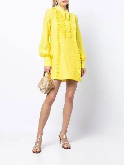 Alice McCall Lover Girl Mini Dress Yellow Size 8 photo 3