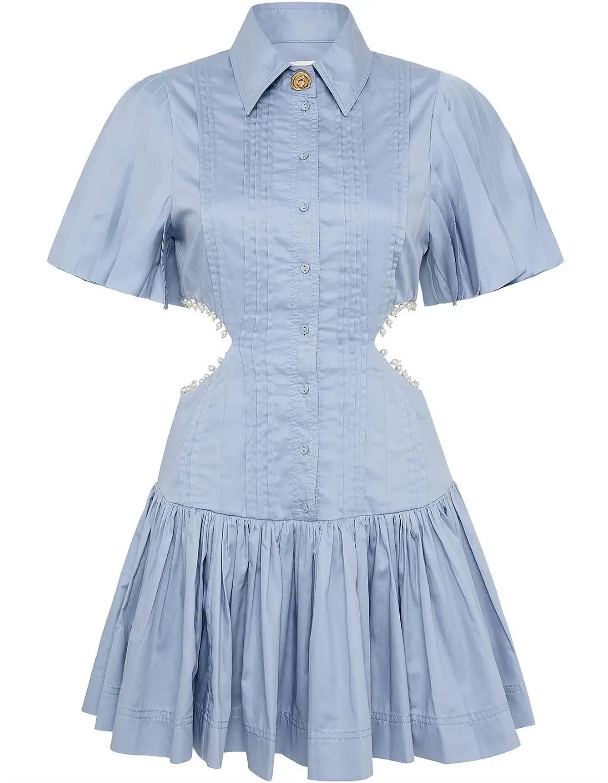 Aje Mythos Pearl Mini Dress Blue Size 8 photo 5