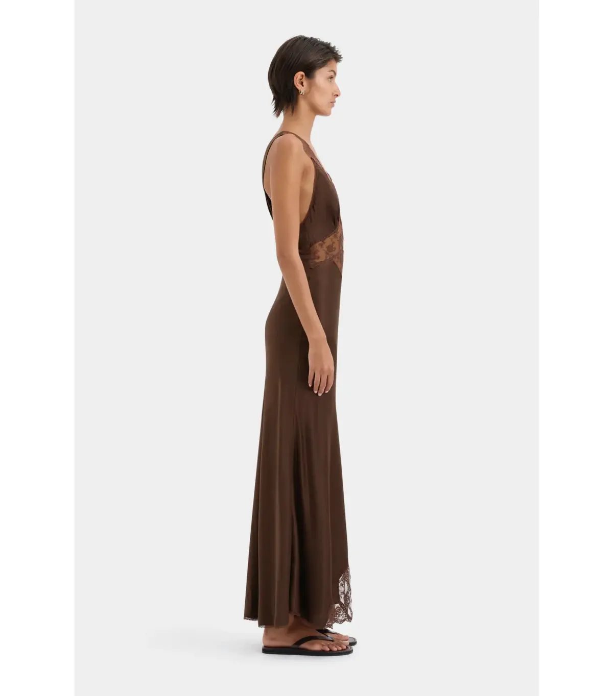Sir the Label Aries Cut Out Dress Chocolate Size 3 / AU 12 photo 2