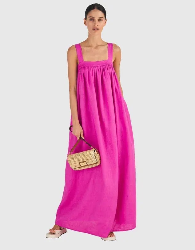 Oroton Bow Detail Sundress Fuchsia Pink Size AU 8 photo 2