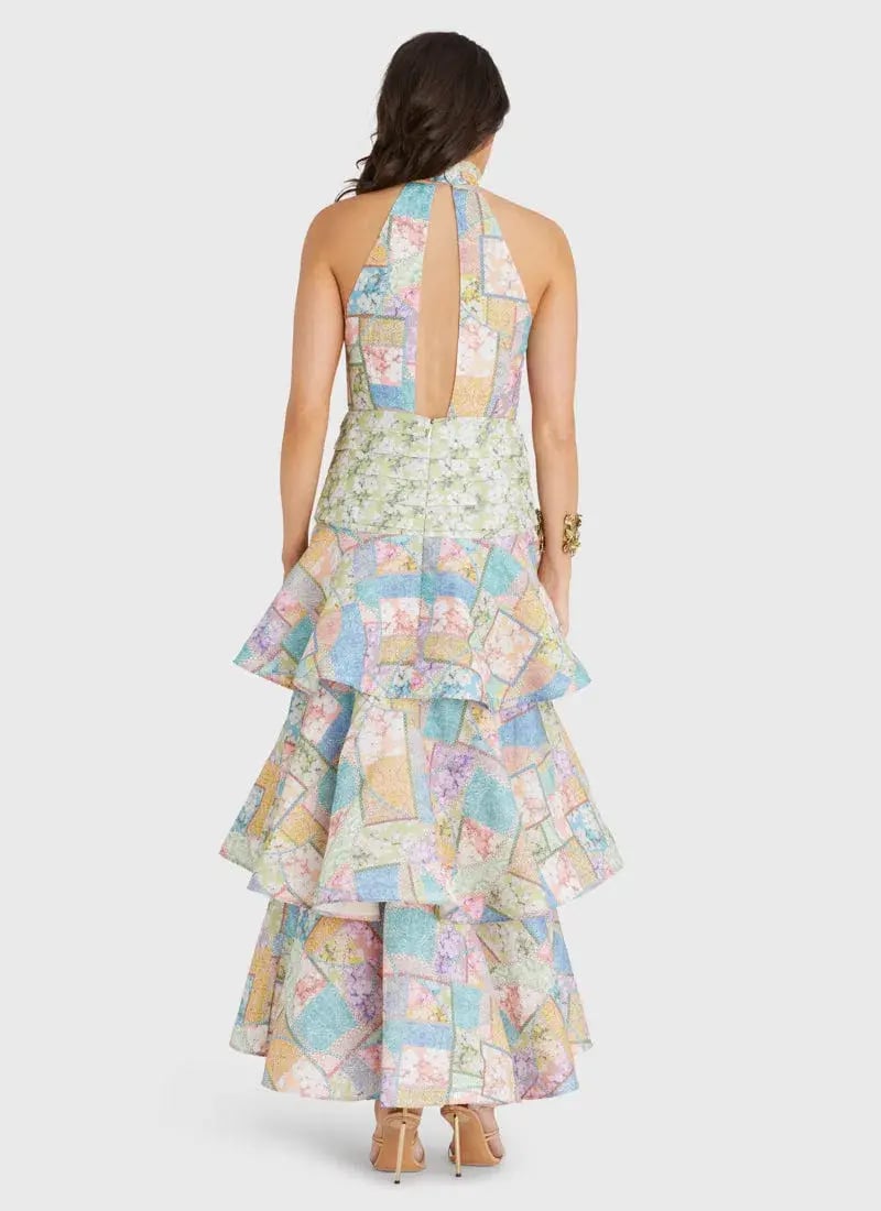 Aqua Blu Brindle Joan Dress Maxi Size AU 12 photo 2